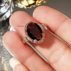 Edwardian 2.00Ct Oval Cut Smoky Quartz Solitaire Women Ring 14K Rose Gold Finish