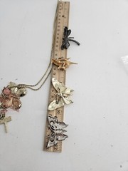 Vintage Estate Butterfly Birds Brooch Lot Rhinestones And Enamel Mixed Materials
