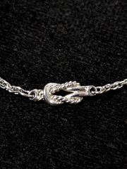 Vintage Avon Infinity Love Knot Rope Bracelet Anklet 8.5 in Silver Tone