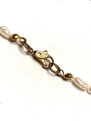 Vintage 17 in Lustrous Freshwater Cultured Natural Baroque Rice Pearl Necklace