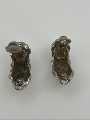 Vintage Gold & Silver Tone Heavy Clip On Earrings