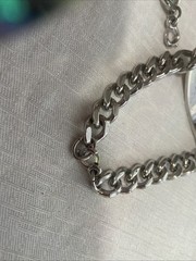 Vintage ID Chain Bracelet Mens Nickel Silver Not Monogrammed