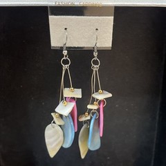 Glass Cut Stone Pink White Tan Blue Assorted Colors New Old Stock