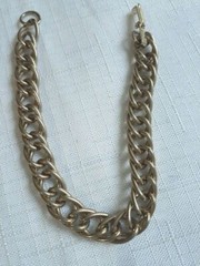 Vintage Gold Tone Chain Bracelet 8 Inches. As Pictured -VM201