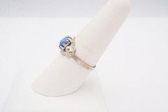 Vintage Sterling Silver 925 Faux Star Sapphire Ring Size 8