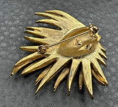 Vintage Gold Tone Pink Purple Orange Enamel Fish Brooch Pin