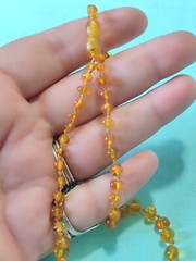 Vintage Natural Honey Amber Childs Kids Necklace 14in Choker