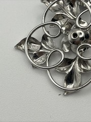 VTG Bond Boyd Sterling Silver Leaf&Rose Design Necklace-15.5 Inches
