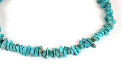 Vintage Turquoise Nugget 16″ Necklace Choker Sterling Silver 51.49 g Southwest