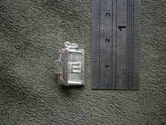 Upright Piano Enamel Keyboard Vtg Sterling Silver Bracelet Charm Pendant 2.0g
