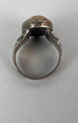 925 Sterling Silver Vintage Cabochon Agate Ring 7.25, Acid Tested