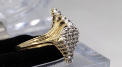 10k Yellow gold ring 1.00ct natural not enhanced diamond 4.8gr size:7.5 N1033E