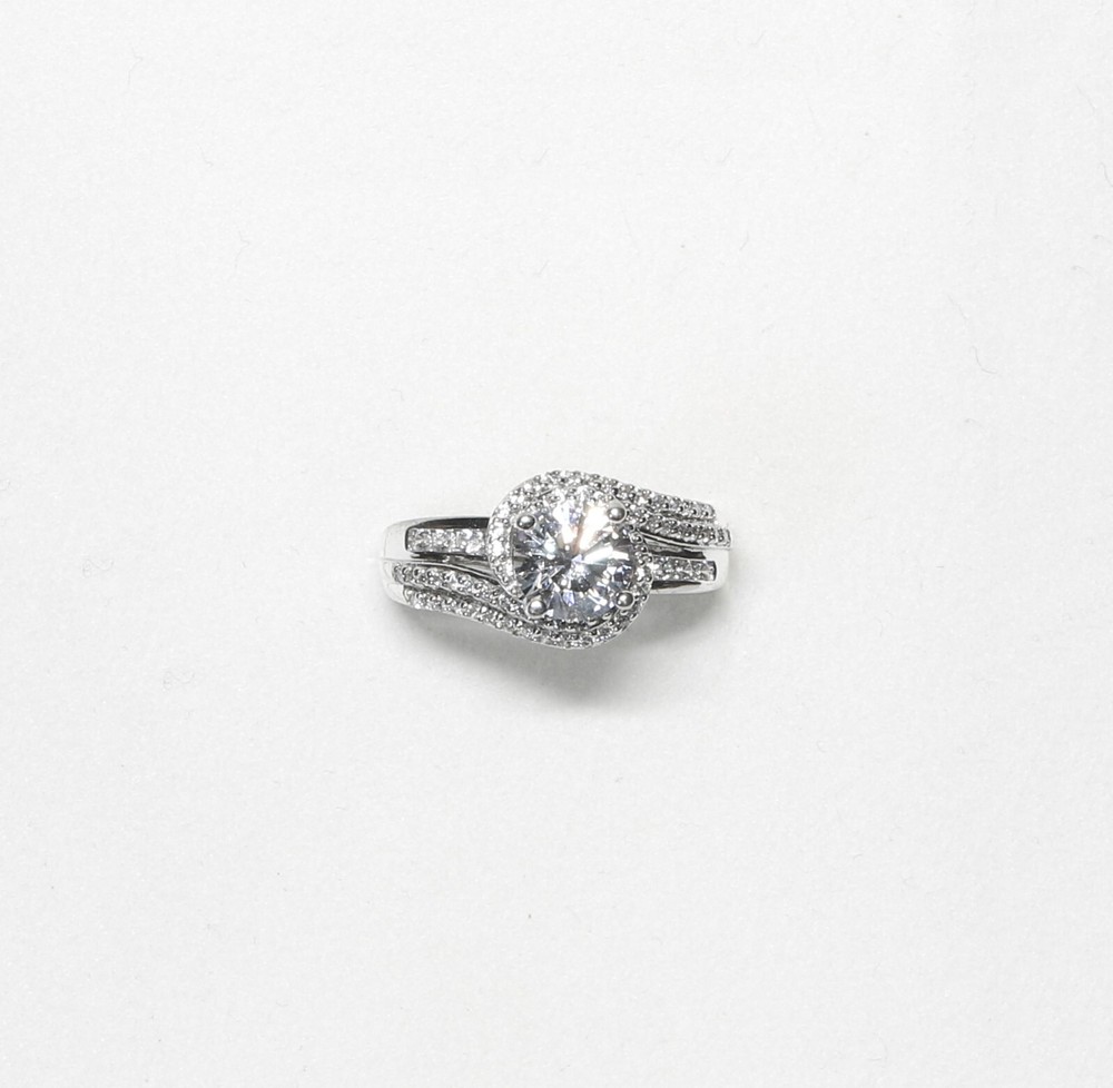 Sterling 1.50 CT TW CZ Engagement Wedding Ring – Size 6.75