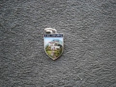 Salzburg Austria Vintage JD 935 Silver Enamel Travel Bracelet Charm Pendant 1.0g