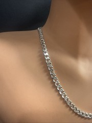 Sterling Silver Curb Link Chain 21” 6mm 26.4gr