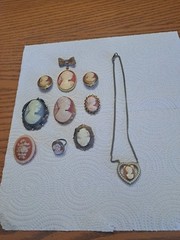 Cameo Vintage 800 Silver Ring, Brooches, Necklace & Earring Rings Judy Lee Group
