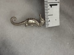 100% Authentic Hermes Seahorse Brooch /Pin -Silver