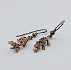 VTG 925 Alligator Crocodile Earrings 1.5in Drop Sterling Silver 3.4g Articulated