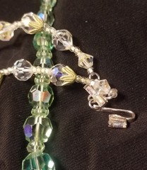 Vendome Jewelry Set, 2 Necklaces, Australian Crystal, Earrings, Bracelet, Green