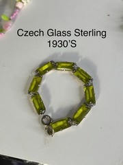 ANTIQUE ESTATE VICTORIAN JEWELRY LOT SOME WEARABLE 925 Czech GLASS Good To Fair