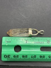 Vintage Sterling Silver Rutilated Quartz Pendant Crystal G20