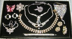2 Trays of Vintage Rhinestone Costume Jewelry – All Good Wearable Jewelry