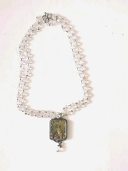 RARE Maximal Art Double Strand Necklace John Wind Patriotic Americana July 4th