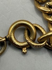 VTG 1/20 12k Yellow Gold Filled Curb Chain Cuban Link Bracelet 7” 5mm