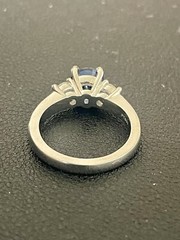 Gorgeous Platinum 1.65CT Sapphire And 0.66CTW Diamond Ring. Size 6 (FL429