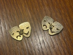 Vintage Comedy and Tragedy Earrings