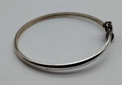 Vintage Lavender Yellow Oval Pastel Stone Sterling Silver 925 Wrap Bracelet