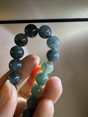 Natural A-Grade Jade ice blue water jadeite beads bracelet 10mm stretch new