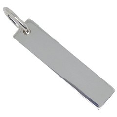 GUCCI Gucci Logo Bar Pendant Top Silver 925 Approx. 8.2 Unisex I130226080 Used