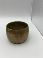 Vintage Hand Hammered Brass Bangle Chunky 2 Inches Wide-set Of 2