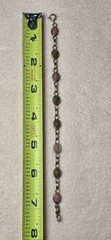 VTG 1/20 14K GOLD FILLED MULTI GEMSTONES CARVED BRACELET 7.5″ L