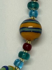 Dyadema Murano Glass Necklace Bronze 18kt Gold Plated Handcrafted New Tags