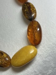 Vintage Baltic Amber Necklace 26” 127g Huge 45mm Beads Butterscotch Cognac