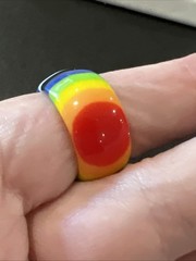 Vintage Lucite Plastic Ring Size 8.5