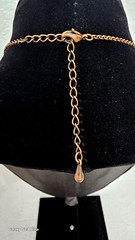 Beautiful copper chain metal necklace green, yellow enamel 18” NWOT