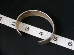 Unique Vintage Sterling Silver Aztec Engraved Cuff Bracelet. Make Offer! #g56