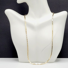 Classic Cobra or Snake Chain Bright Shiny Gold Tone Vintage 90s Necklace 18 Inch
