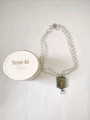 RARE Maximal Art Double Strand Necklace John Wind Patriotic Americana July 4th