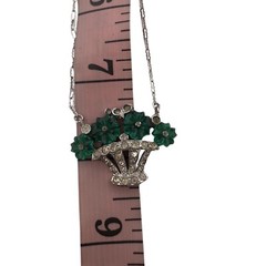 DELICATE GARDEN FLOWER BASKET FRUIT SALAD NECKLACE SIGNED~ TRIFARI ALFRED STYLE