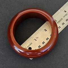 Vintage Chocolate Brown Lucite Resin Bangle Bracelet 111