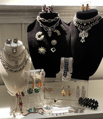 Vintage Rhinestone Jewelry Lot Earrings Brooches Necklace Bracelets Multicolor