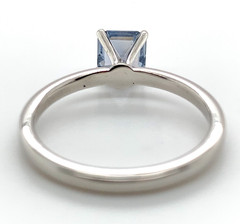 Platinum 1.03 Carat Ceylon Blue Genuine Natural Sapphire Solitaire Ring (#J7319)