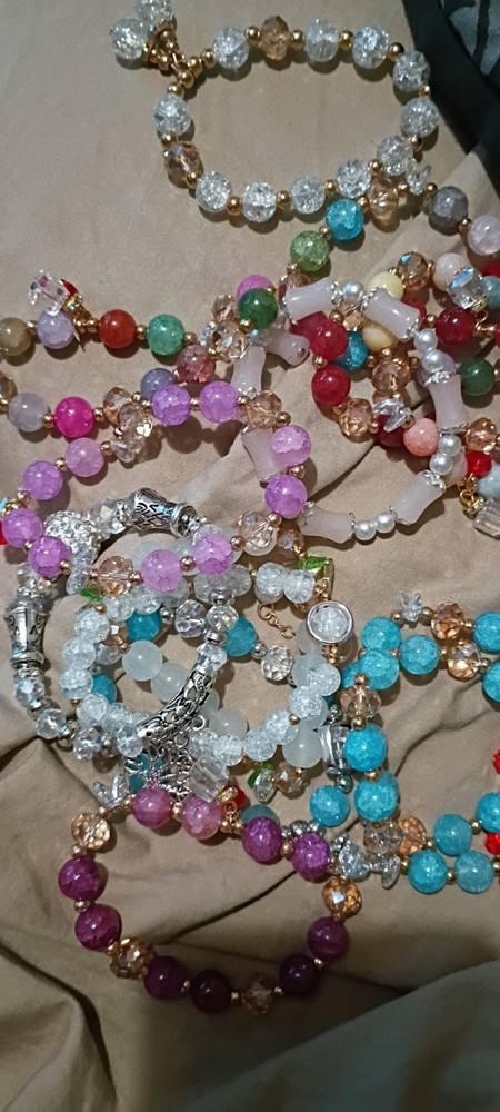 Glass Bead Charm Bracelets 1 Piece