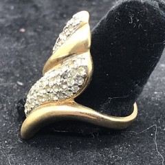 Vintage 18KT HGE Gold Plated with Crystal’s Statement Ring varied sizes