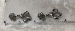 Vintage Rhinestone Screw Back Earrings Silver Tone Dangle Chic Glamorous