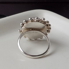 Vintage 925 Sterling Silver Black Onyx Sunburst Ring Size 7.5 – 7.23g